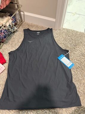 Hoka Black Athletic Running Tank